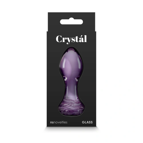 Irina color Glass anal expander with a rose base Crystal Rose purple [4]