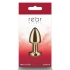 Small Metal Butt Plug - Red Crystal Jewel Rear Assets Petite Gold [3]