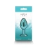 Metal Butt Plug - Crystal Jewel Rear Assets Medium Blue-Green [3]