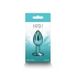 Metal Butt Plug - Crystal Jewel Rear Assets Small Blue-Green [3]
