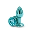 Metal Butt Plug - Crystal Jewel Rear Assets Small Blue-Green Metal Butt Plug - Crystal Jewel Rear Assets Small Blue-Green