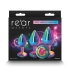 Set of 3 metal anal dilators with crystal in the base Rear Assets [2]