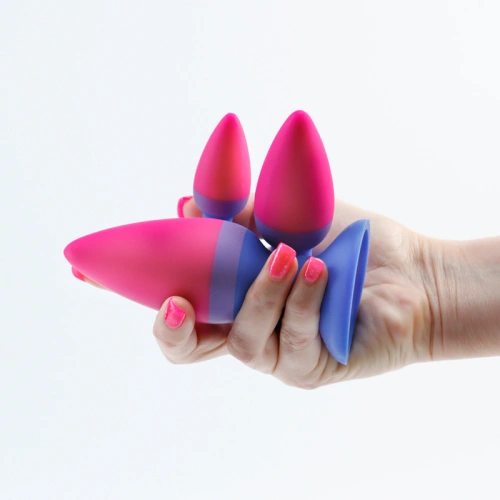 Nina - Set of 3 silicone anal dilators Colors Pleasure [1]