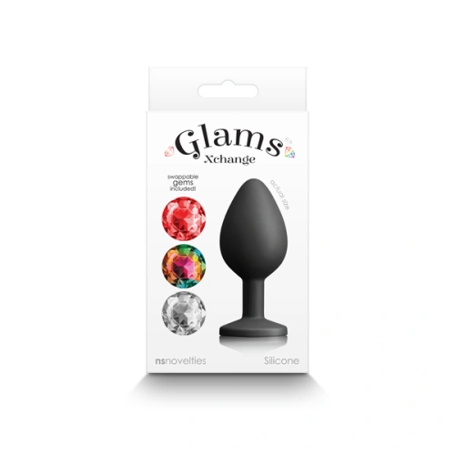 Glams Xchange M jewel anal dilator with 3 interchangeable crystals [3]