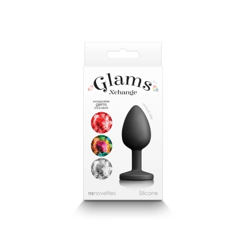Glams Xchange S jewel butt plug with 3 interchangeable crystals [3]