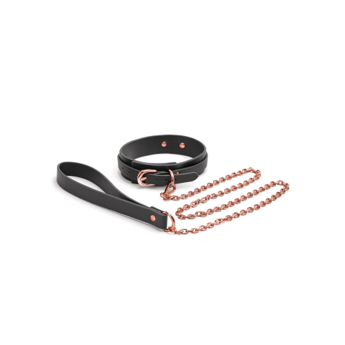 Nina - Bondage Couture Luxury Leash Collar Black