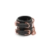 Nina - Bondage Couture Luxury Leather Handcuffs Black with Rose Gold