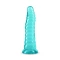 Color* Dilyana- Embossed jelly dildo with vacuum base Fantasia Nymph green