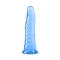 Embossed jelly dildo with vacuum base Fantasia Nymph blue