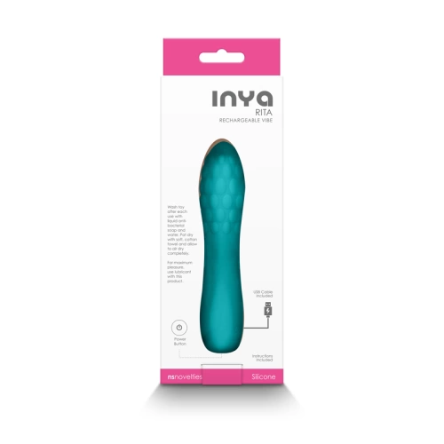 Inya Rita Turquoise Silicone Rechargeable Vibrator [3]