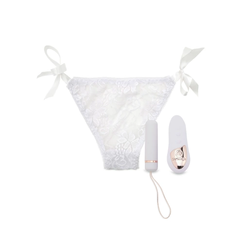 2 in 1 Vibrating Underwear with Wireless Vibrating Remote Pleasure Panty White