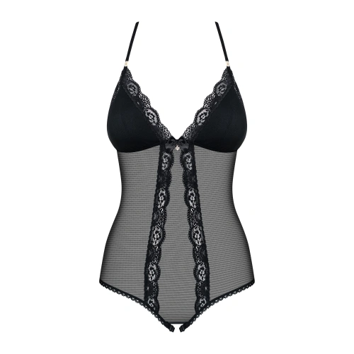 Open bottom erotic bodysuit Obsessive 841-TED-1 black [3]