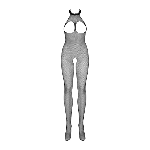 Nina - Obsessive N101 Black Full Mesh Bodysuit With Erotic Holes [1]