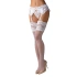 Garter socks Obsesssive 810 White Size L/XL