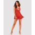 Erotic dress and thong set Obsessive Lacelove red [2]