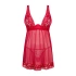 Erotic dress and thong set Obsessive Lacelove red [4]