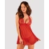 Erotic dress and thong set Obsessive Lacelove red
