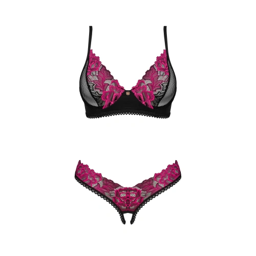 Obsessive Rosenty erotic bra and thong lingerie set [4]