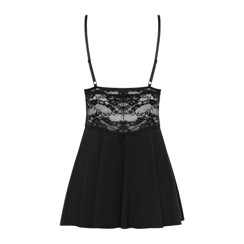 Obsessive 810-Bab-1 black thong mini sexy dress set [5]