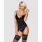 Sexy corset and thong set Obsessive 810-COR-1 black