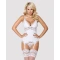 Sexy corset and thong set Obsessive 810-COR-2 white