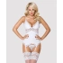 Sexy corset and thong set Obsessive 810-COR-2 white