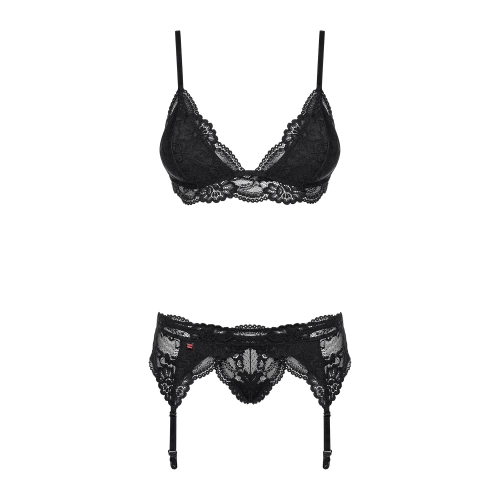 Seductive 3-piece lingerie set Obsessive 810-SEG-1 Black [5]