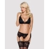 Seductive 3-piece lingerie set Obsessive 810-SEG-1 Black Seductive 3-piece lingerie set Obsessive 810-SEG-1 Black