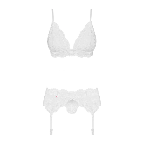 Seductive 3-piece lingerie set Obsessive 810-SEG-2 white [4]