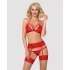Seductive 3-piece lingerie set Obsessive 838-Seg-3 Red