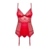 Obsessive Lovica garter corset and thong set red [2]