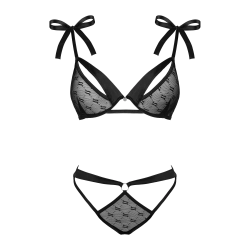 Obsessive Obsessivia Sexy 2 Piece Lingerie Set Black [4]