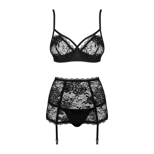 Stylish set of 3 pieces Obsessive Peonesia black [2]