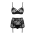 Stylish set of 3 pieces Obsessive Peonesia black [2]