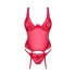Obsessive Lacelove erotic corset and thong set red [4]