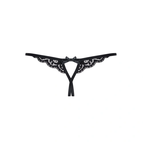 Challenging open-bottom lace thong Obsessive [5]