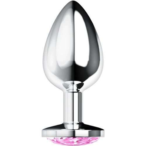 Nina - Large metal butt plug with pink crystal Ohmama Anal Plug L [1]