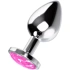Nina - Large metal butt plug with pink crystal Ohmama Anal Plug L