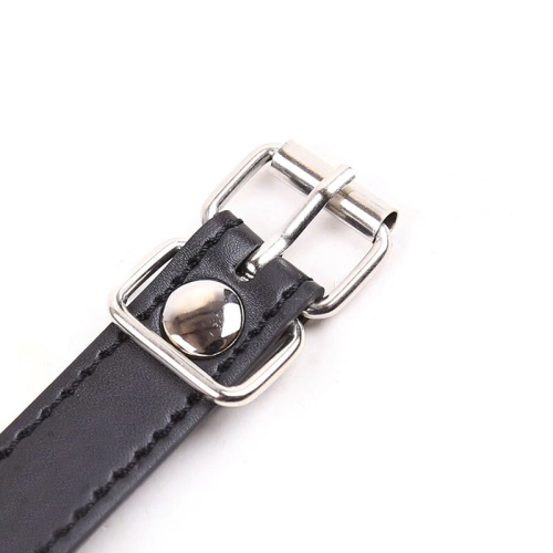 Nina - BDSM mouthpiece with adjustable eco leather straps Ohmama 3326 black [4]