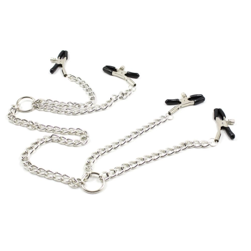 OhMaMa Metal Nipple Clips with Chains [1]