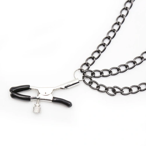 Dilyana- Metal nipple clips with chains Ohmama! [2]