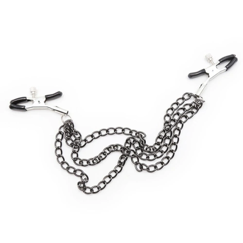 Dilyana- Metal nipple clips with chains Ohmama! [4]