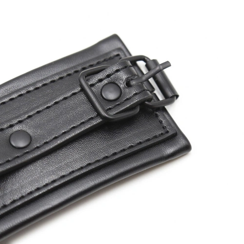 Ohmama 3692 Black Adjustable Eco Leather Wrist Restraints [4]