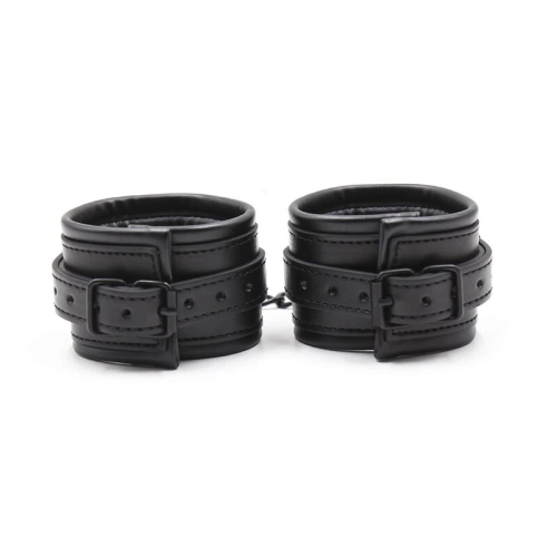Ohmama 3692 Black Adjustable Eco Leather Wrist Restraints Ohmama 3692 Black Adjustable Eco Leather Wrist Restraints