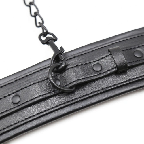 Ohmama 3692 Black Adjustable Eco Leather Wrist Restraints [6]
