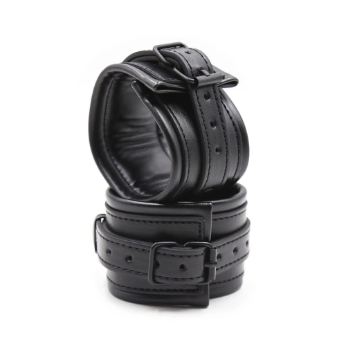 Ohmama 3692 Black Adjustable Eco Leather Wrist Restraints [7]
