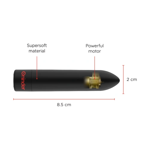 Rechargeable powerful bullet vibrator with mobile app Oninder Berlin black [1]