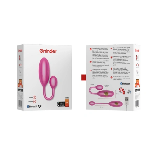 Nina - Rechargeable Silicone Vibro Egg with App Oninder Denver Pink [7]