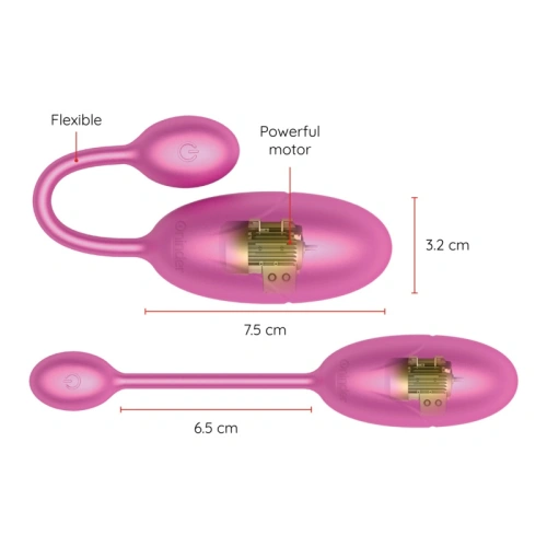 Nina - Rechargeable Silicone Vibro Egg with App Oninder Tokyo Pink [3]