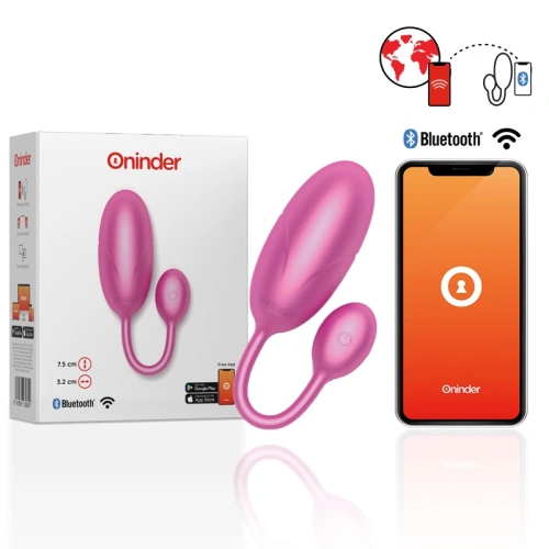 Nina - Rechargeable Silicone Vibro Egg with App Oninder Tokyo Pink [5]